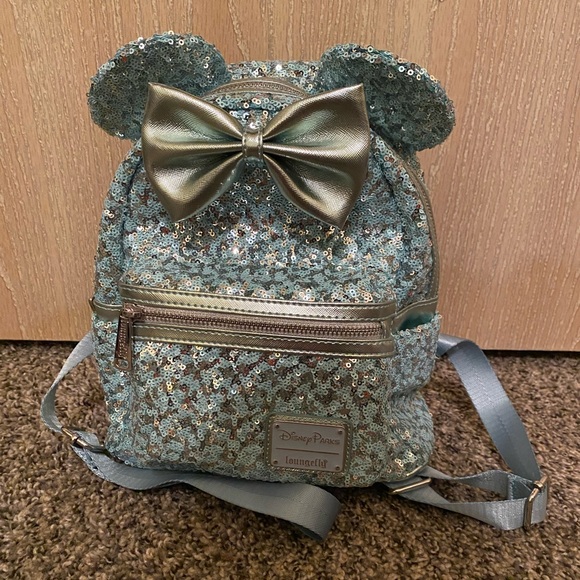 Loungefly Handbags - Arendelle Aqua Minnie Loungefly Backpack